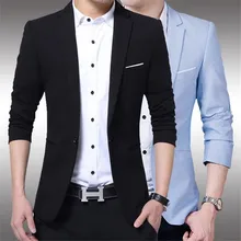 Мужской Блейзер размера плюс M-6XL, осенний, приталенный, модный, хлопковый, мужской пиджак, смокинг, для особых случаев, для свадьбы, мужской деловой пиджак