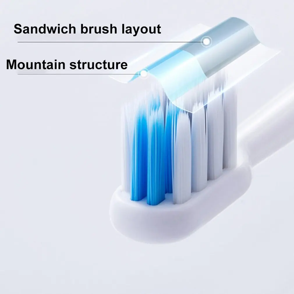 Electric Toothbrush Replacement Head Cleaner Sensitive Soft Hair Replacement Brush Head 2Pcs Set