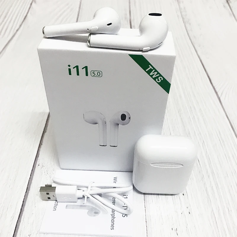 Botton Control I11 TWS Bluetooth 5,0, беспроводные наушники, мини наушники с сенсорным управлением, портативные гарнитуры с зарядным устройством, микрофоном - Цвет: Botton Control