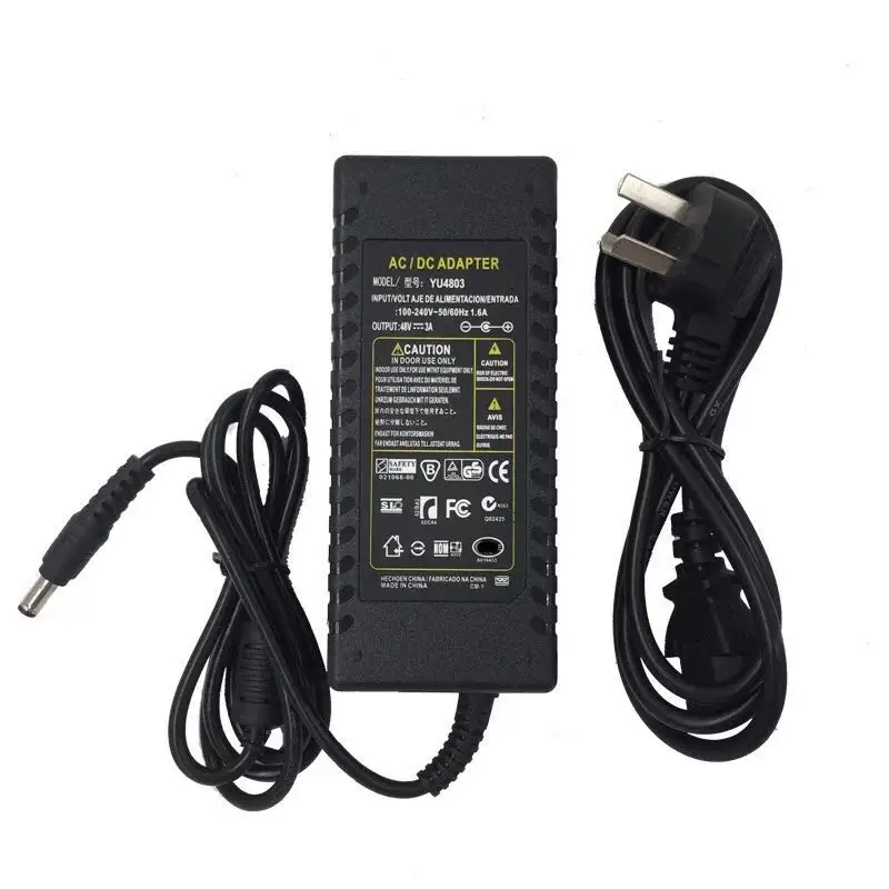 48V3A AC 100 V-240 V DC 48 V 3A импульсный источник питания 48 вольт универсальный адаптер питания трансформатор Светодиодный светильник AC/DC зарядное устройство 5,5-2,5 мм