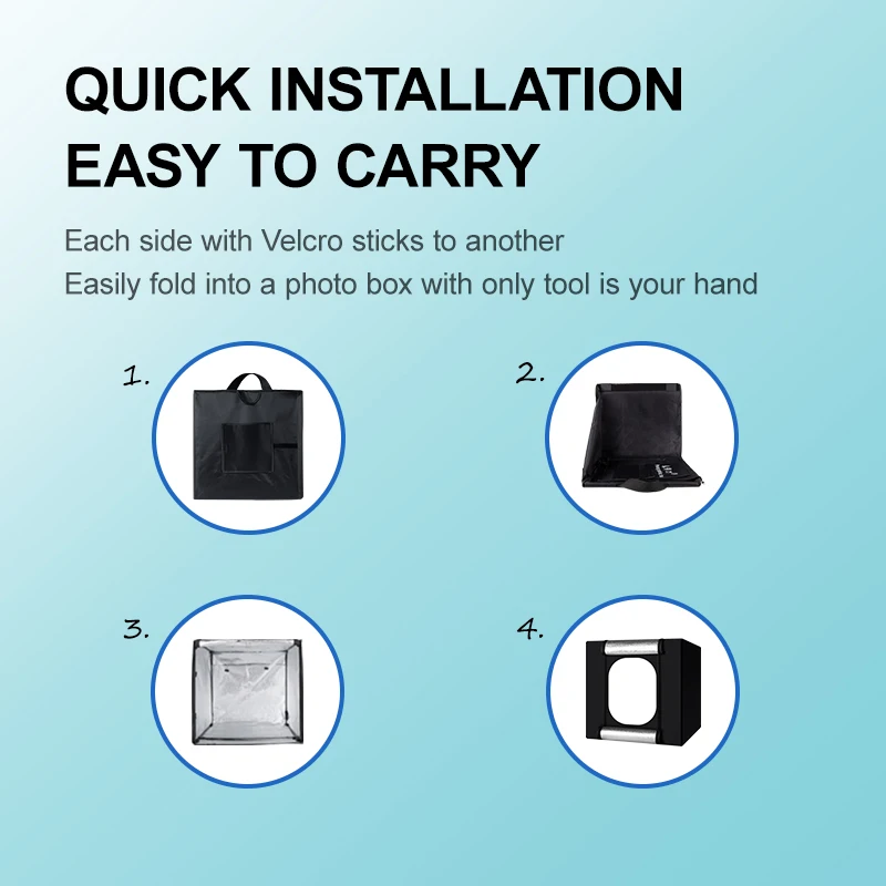 Beste PYNSSEU folding Photo box 40*40*40 cm studio box met 5 kleuren achtergronden Lightbox voor Fotografie Schieten tent Accessoires