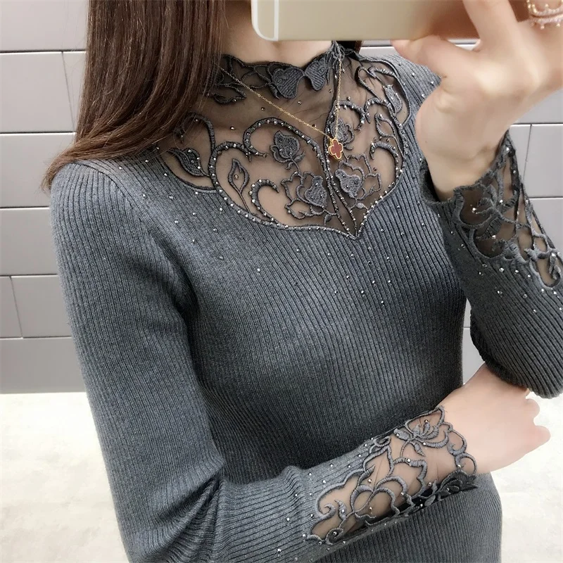 6026 (in upstairs room 2 ranked no. 1) spring new cultivate morality sets stretch knit lace embroidery women's 40 | Женская одежда