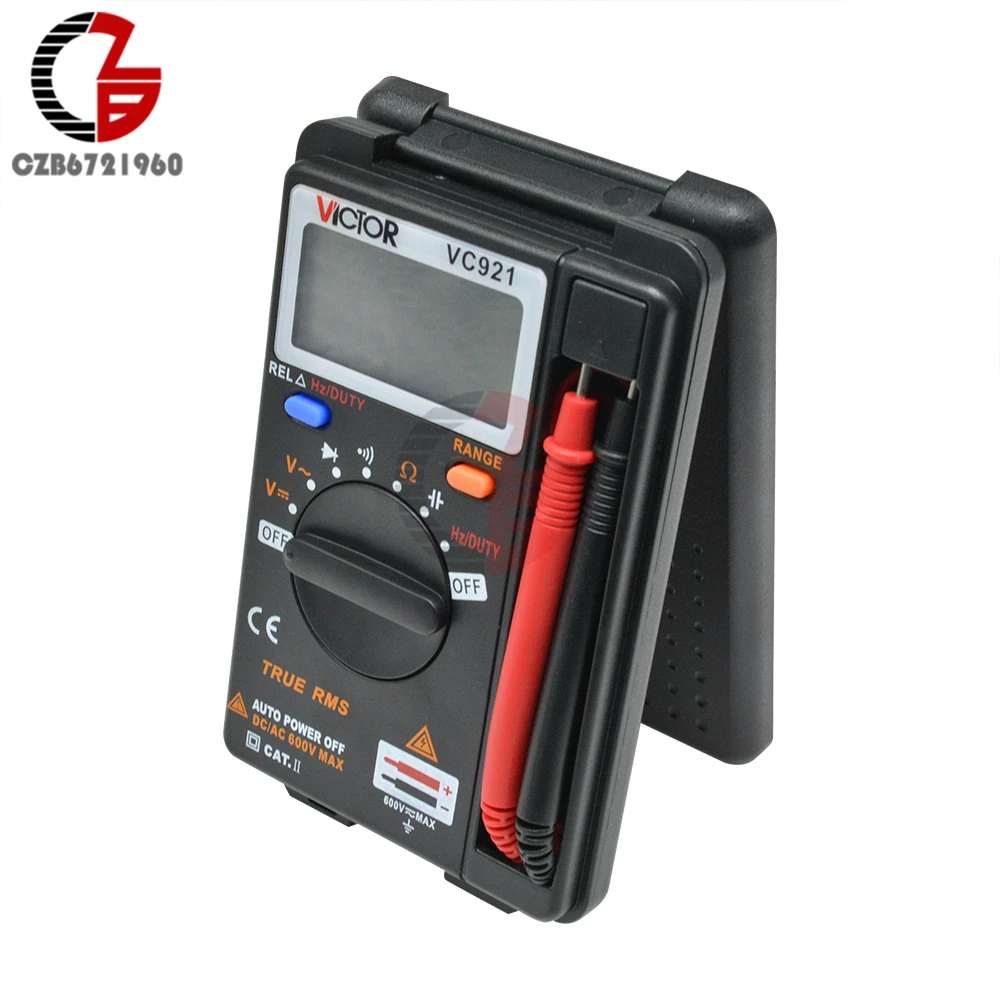 VC921 Mini Digital Voltmeter Ammeter True RMS Auto Range Frequency AC