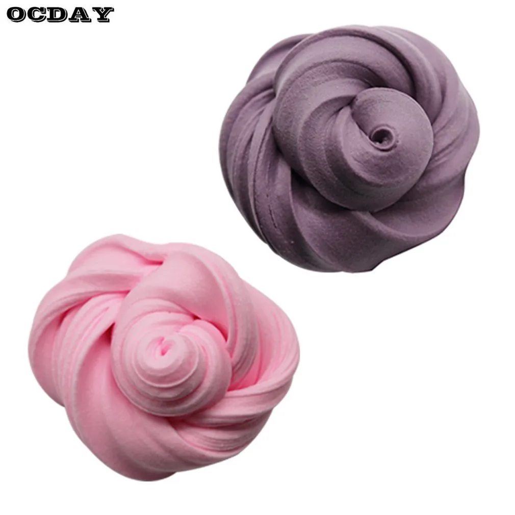 DIY Сплошной Цвет 3D пушистая пена глина слизи DIY мягкий хлопок слизи мяч набор для детей развивающие ремесло грязи игрушки анти-стресс детские игрушки
