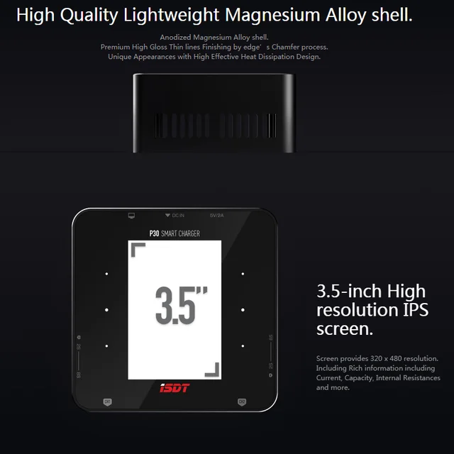ISDT P30 SMART CHARGER 2チャネル P30 1000W x 2/30A x 2 Dual Channel Bluetooth Lipo Battery