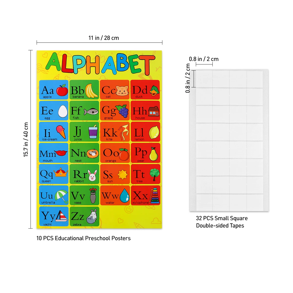 STOBOK 10PCS Educational Preschool Posters Charts for Preschoolers