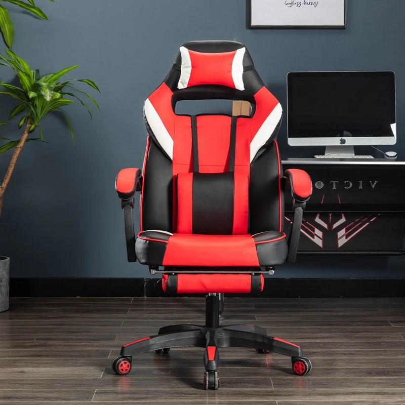 Change Your Game Leather Racing Stripes High Back Gaming Chair