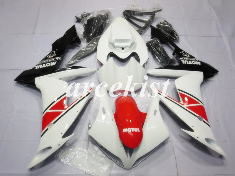 ABS литья под давлением мотоцикл обтекатели комплект подходит для YAMAHA YZF-R1 2004 2005 2006 R1 04 05 06 Кузов Набор на заказ белый