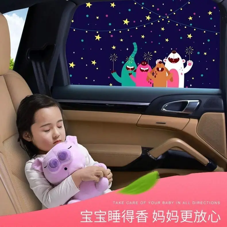 

Magnetic Magnet Auto Abat Vent Car for Window Sun-resistant Insulated Front Glass Telescopic Curtain Shade