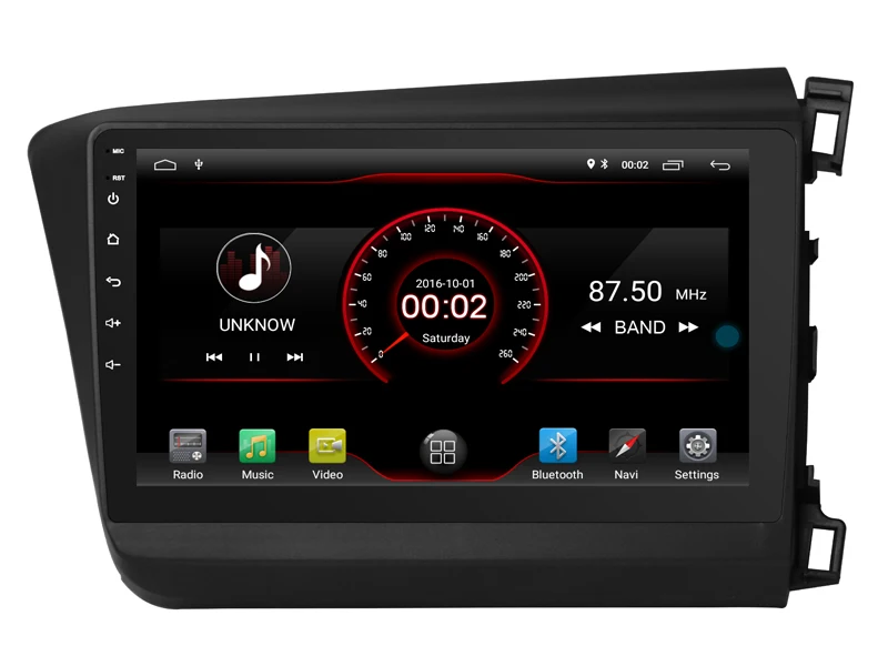 Автомобильный Android 9,0 плеер для Honda CIVIC RHD 2012 2013 магнитофон 4G Lte радио с Bluetooth и GPS головное устройство 2.5D ips экран