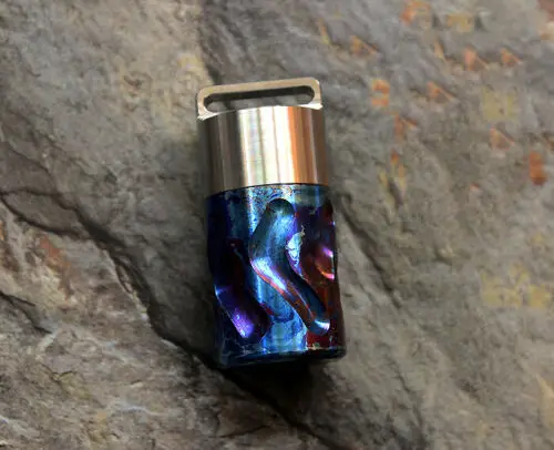 Titanium Waterproof Box Case Medicine Bottle Container Necklace Pendant