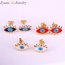 10 пар, турецкий глаз серьги эмаль серьги в виде глаз Высокое качество ювелирные изделия для женщин Девушка
