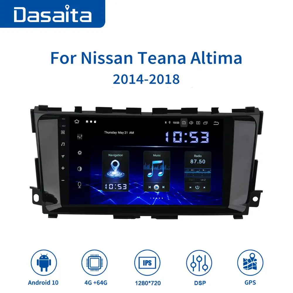 

9" IPS Car Radio Android 10.0 for Nissan Altima Teana GPS 2013 2014 2015 2016 2017 navigation Autoradio HDMI 64G ROM