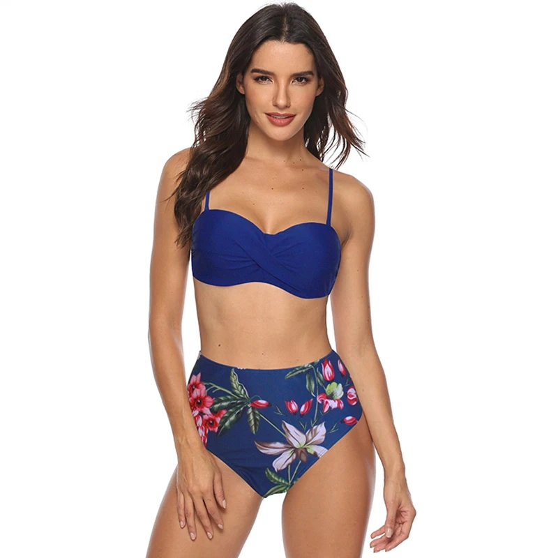 High Waist Swimwear 2020 New Floral Print Bikinis Women Swimsuit Vintage Retro Bathing Suit Halter Biquini Maillot de bain femme High Waist Swimwear 2020 New Floral Print Bikinis Women Swimsuit Vintage Retro Bathing Suit Halter Biquini Maillot de bain femme