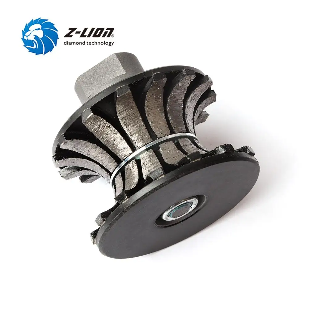 Z-LION V30 сегментированные Diamond фреза Полный Bullnose профилирования колеса для ручной инструмент Гранит Мраморный маршрутизатор резак с резьбой
