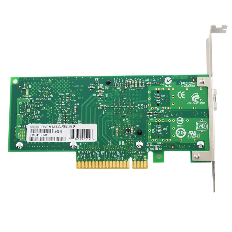Однопортовый волоконный LC 10-Gigabit Ethernet серверный адаптер карта X520-SR1 E10G41BFSR