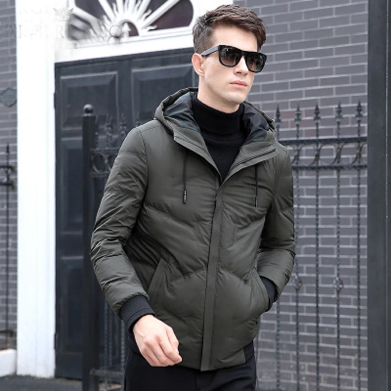

New Winter Jacket Men High Quality Fashion Casual Coat Hood Thick Warm Down Jacket Male Winter Parkas Outerwear