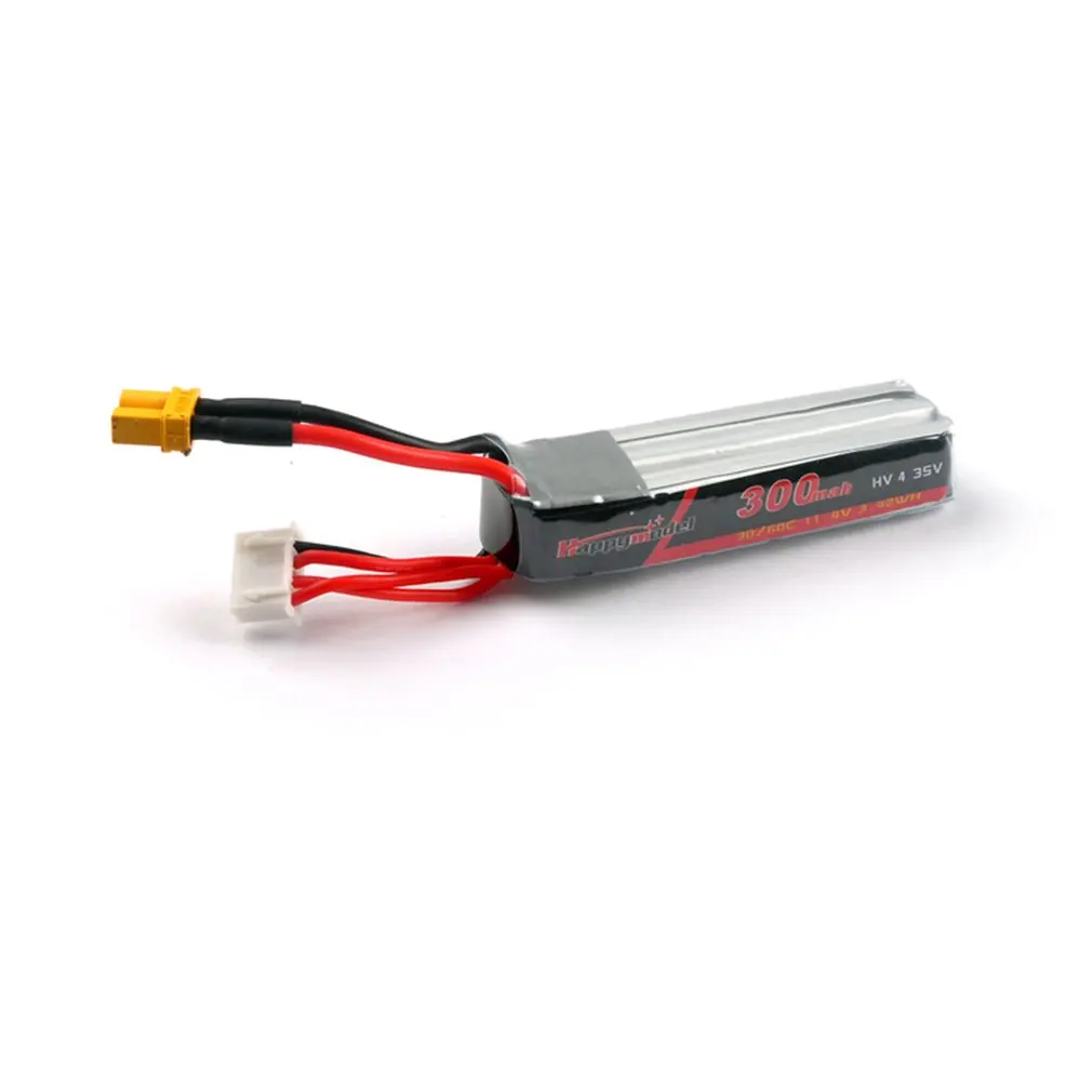 Happymodel 300mAh 11 4 V 30C/60C 3S XT30 Plug Lipo Battery для Mobula7 Sailfly-X URUAV UR85 / UR85HD RC Drone | Игрушки и хобби