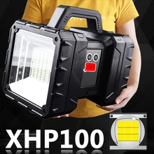 Super Helle XHP100 LED Usb Aufladbare Doppel Kopf Such Handheld Taschenlampe Arbeit Scheinwerfer Floodling Licht XHP70 Taschenlampe