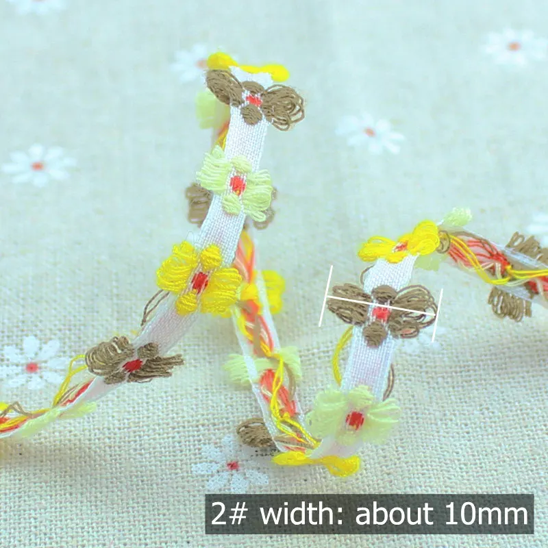 6 ярдов/партия 12 мм трехмерные цветы вышивка ленты японский чистый и свежий стиль тесьма Лолита COS аксессуары для одежды - Цвет: Антикварная бронза