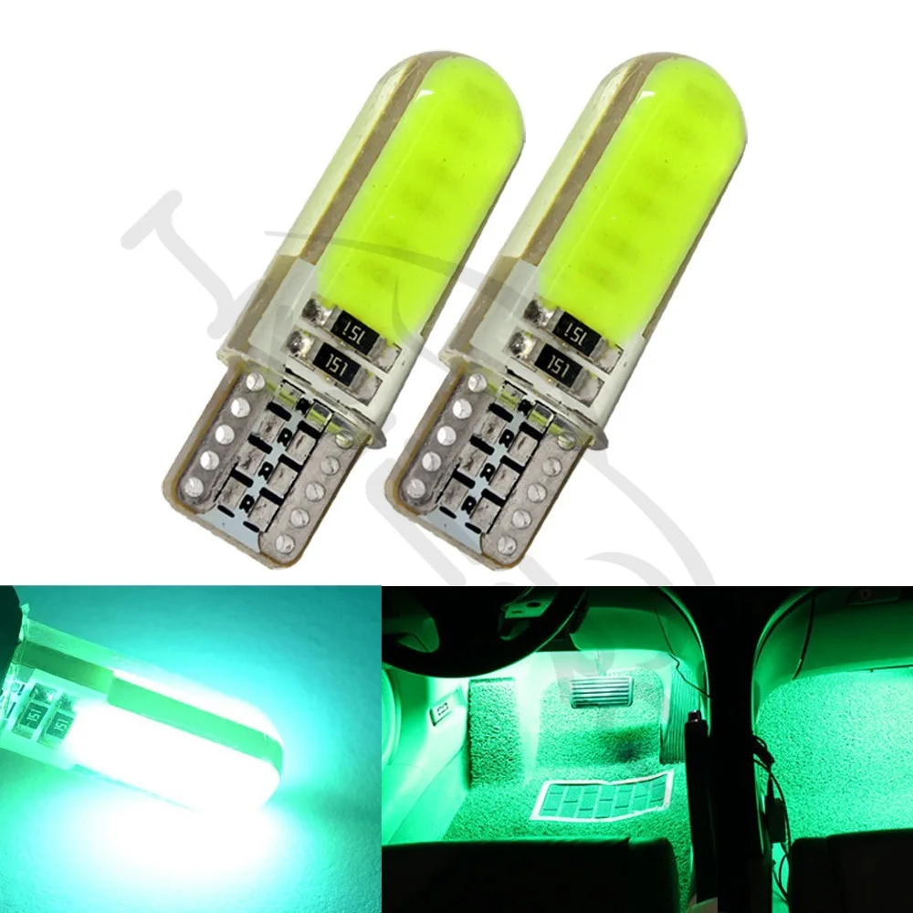 Hviero T10 W5W Red COB LED Silicagel Waterproof 194 501 Wedge Led Car Marker Light Reading Dome Lamp Auto Parking Bulbs for lada DC 12V