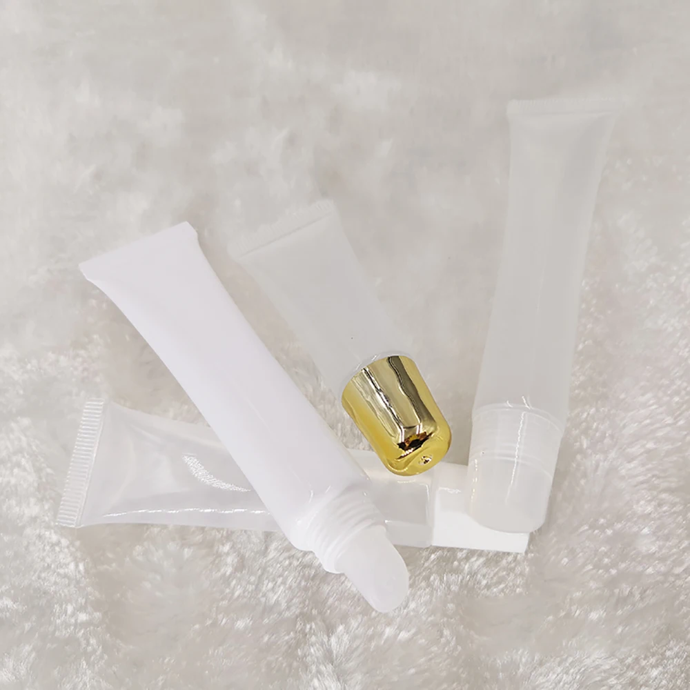 Stock 10ml Empty Tubes Lip Gloss Balm Clear Cosmetic Containers Wholesale Cosmetic Soft tube 10g