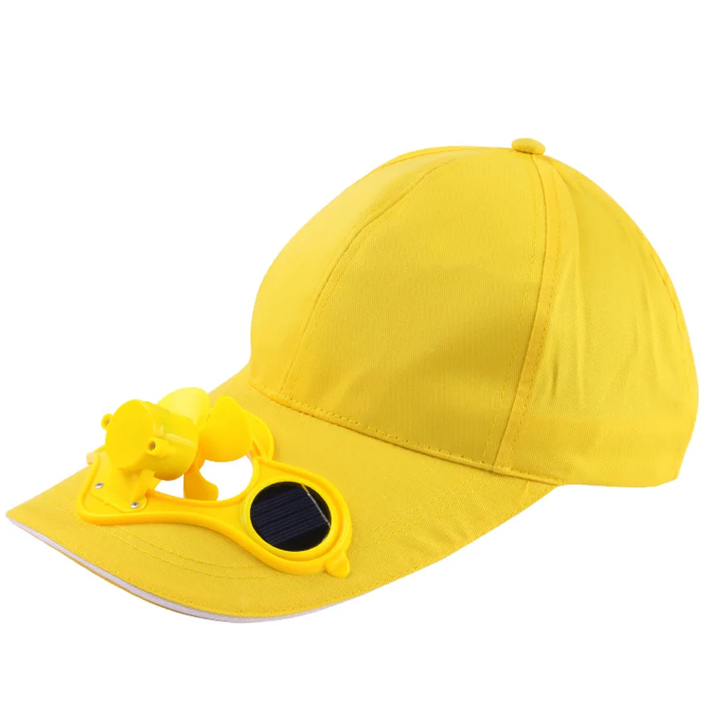 Unisex Camping Hiking Peaked Cap with Solar Powered Fan Baseball Hat Cooling Fan Cap Great For