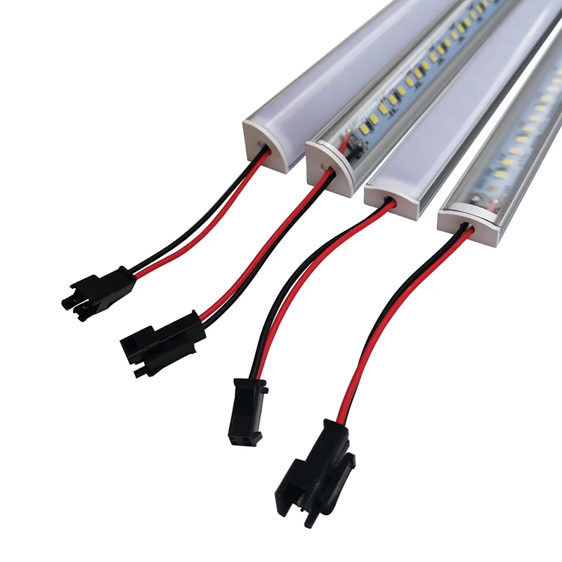 2835 Super Bright DC 12V 72 LED 50cm perfil aluminio Profile Holder For LED Strip Light Bar Cabinet Lamp Kitchen Closet