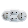 European Type Conversion Plug 1 TO 4 Way EU Standard Power Adapter Socket 16A Travel Plugs AC 110~250V ABS White 1turn3 Wireless ► Photo 2/6