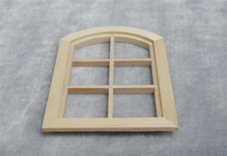 1:12 Кукольный домик арочное окно шесть квадратов деревянная миниатюрная часть