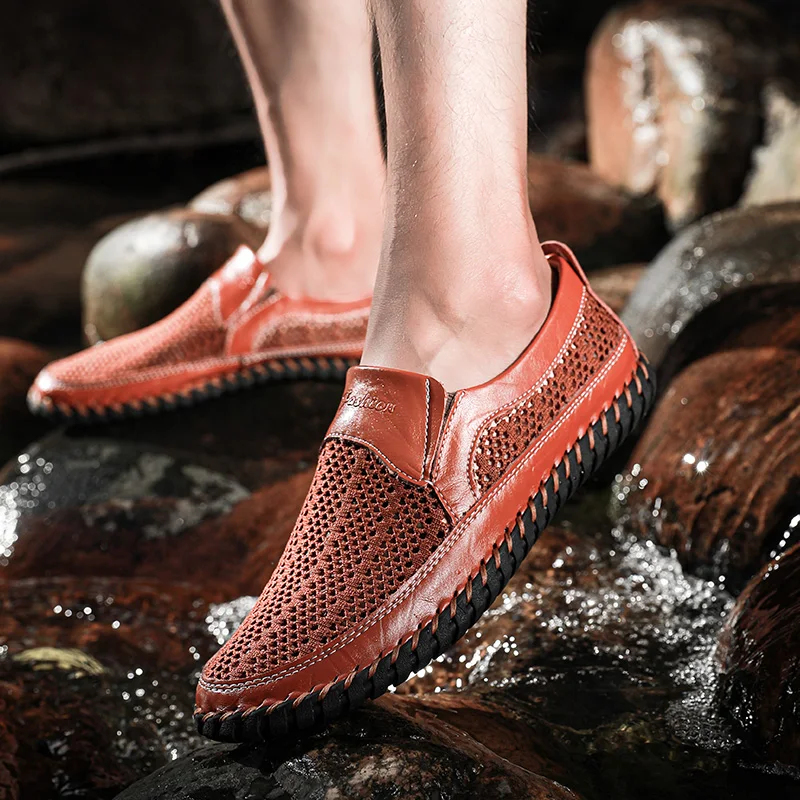 Zapatillas de senderismo para Hombre, zapatos transpirables de pesca y  acampada, botas de caza sin cordones, talla grande 38 50|Zapatos de  senderismo| - AliExpress