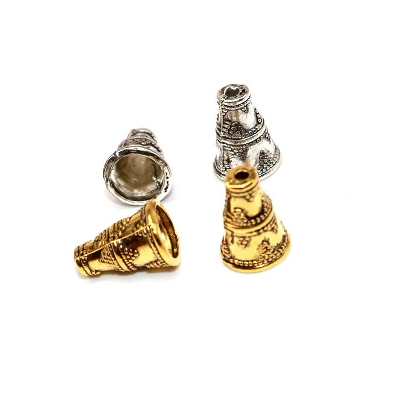 12-9mm-50pcs-lot-Wholesale-Metal-Taper-Bead-Caps-Tibetan-Silver-Plated-conical-Flower-Beads-End