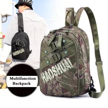 

Men Nylon Backpack Travel Bag Camouflage Military Tactics Backpacks Multifunctional Waterproof And Wearable Mountaineering Bags