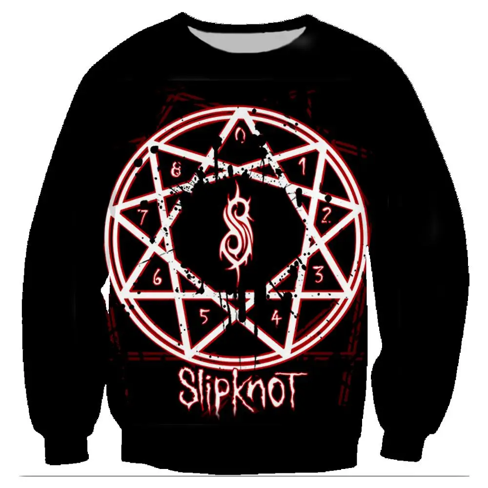 03 Slipknot рок толстовки 3D печатных унисекс пуловер толстовки с длинным рукавом Crewneck уличная Толстовка Sudaderas Hombre 5XL - Цвет: 03