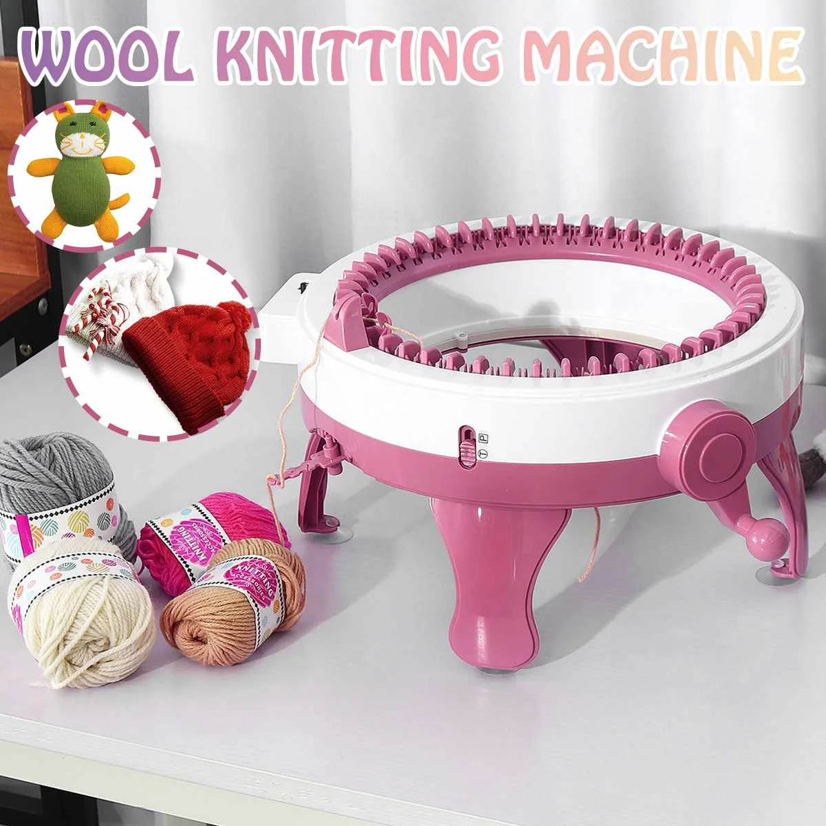 

48 Needles Wool Knitted Fabric Large Size DIY Weaving Machine Set Hand Knitted Scarf Sweater Hat Socks Lazy Man Artifact