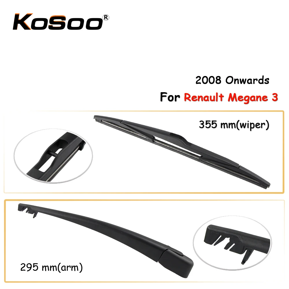 Kosoo Auto Rear Car Wiper Blade For Renault Megane 3,355 Mm 2008
