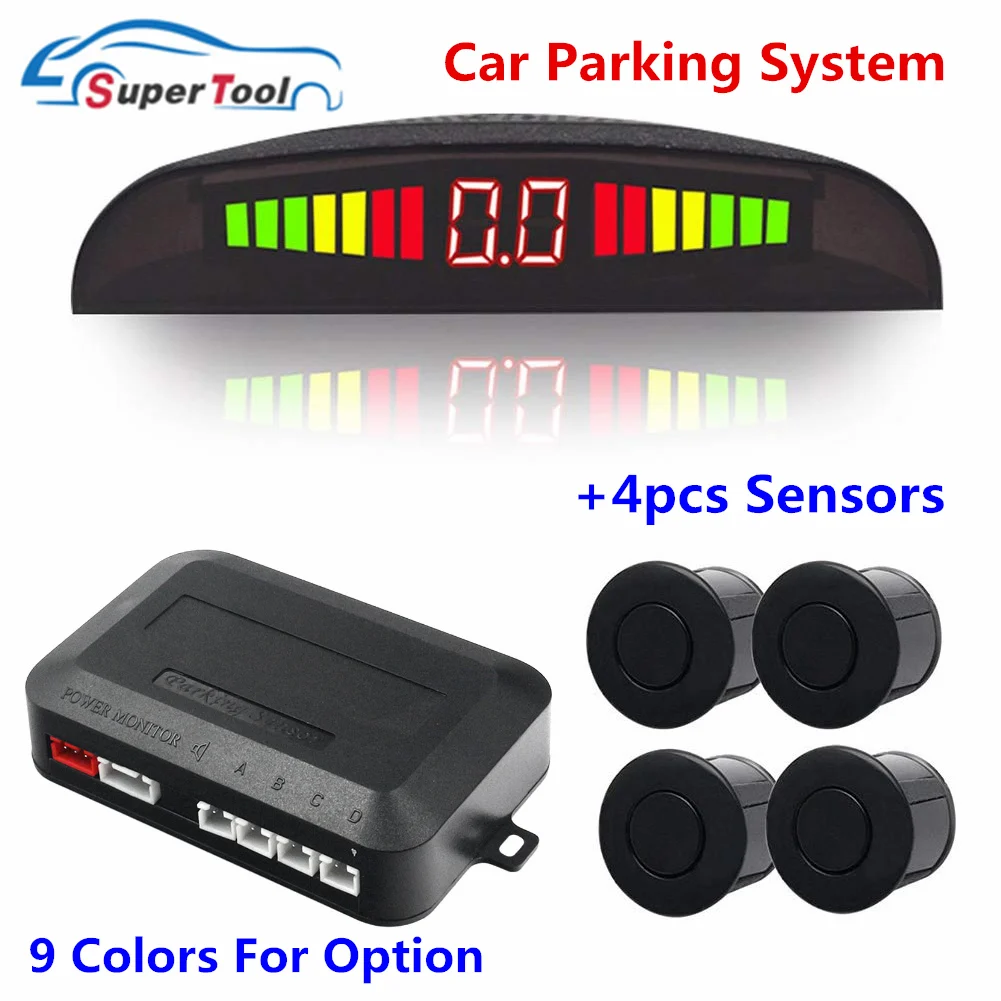 

Car Parking Assistance Car Auto Reverse Backup Radar System Parking Sensor Kit Car Vehicle Reversing Radar Alarm/Buzzer Reminder