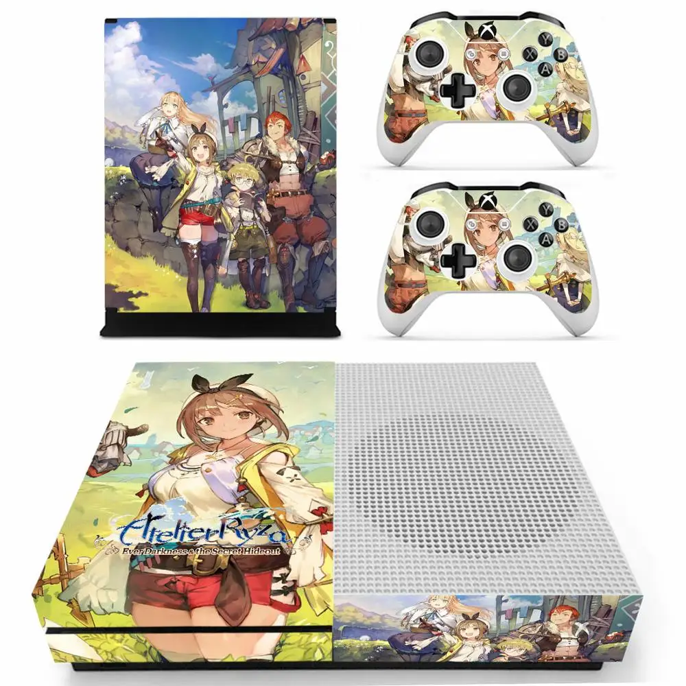 YS-xboxoneS-2375 Ателье Ryza наклейка s для Xbox One S виниловые наклейки для кожи наклейки Pegatinas для Xbox one тонкая консоль и два контроллера - Цвет: YS-xboxoneS-2375