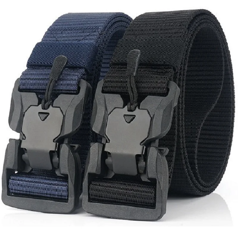 

Men's Waist Belt Nylon Military Combat Tactical Belt Hunting Accessories Training Waist Support Jeans Belt With Magnetic Buckles