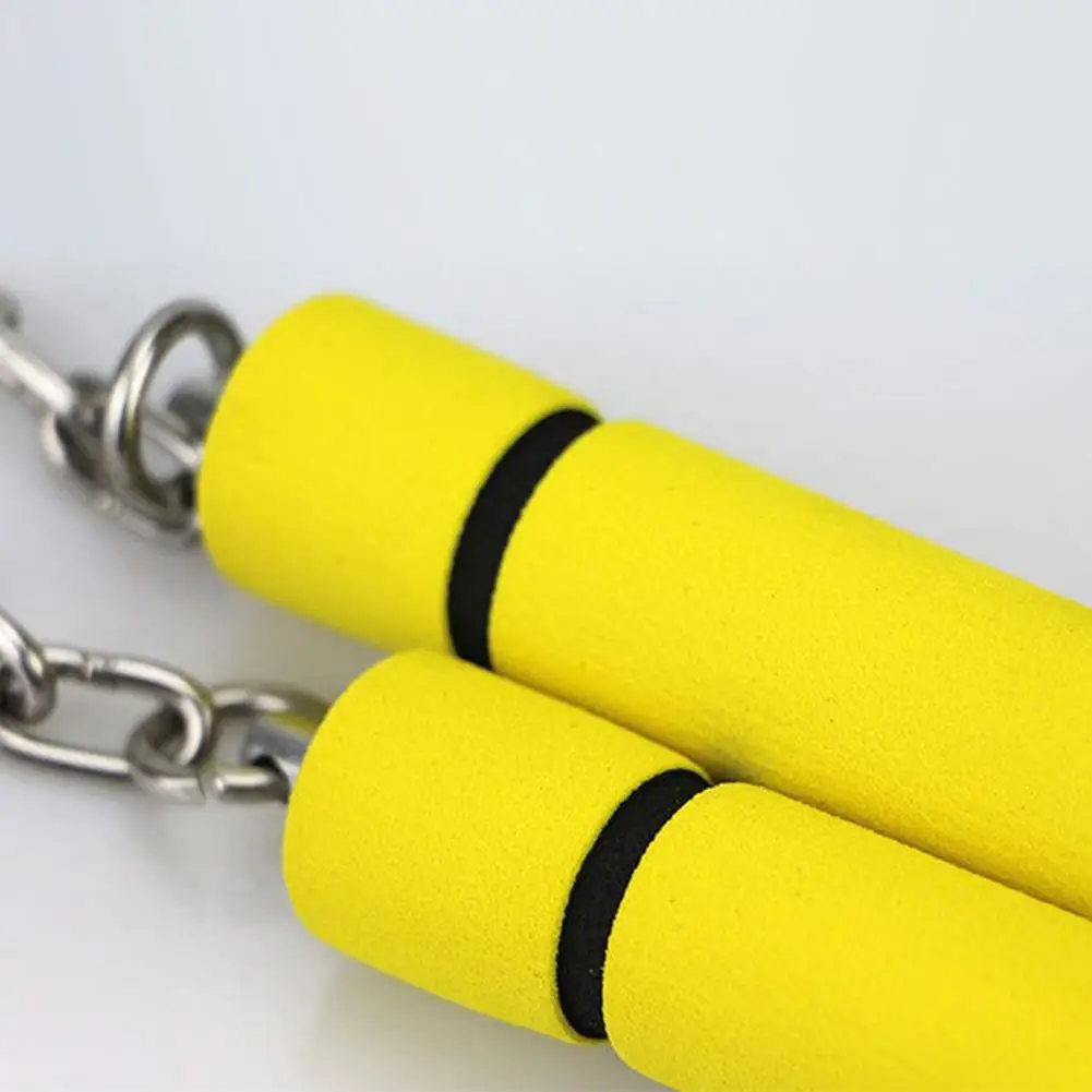 ПЕНА безопасности Nunchakus губка двойная дубинка с цепочкой из нержавеющей стали