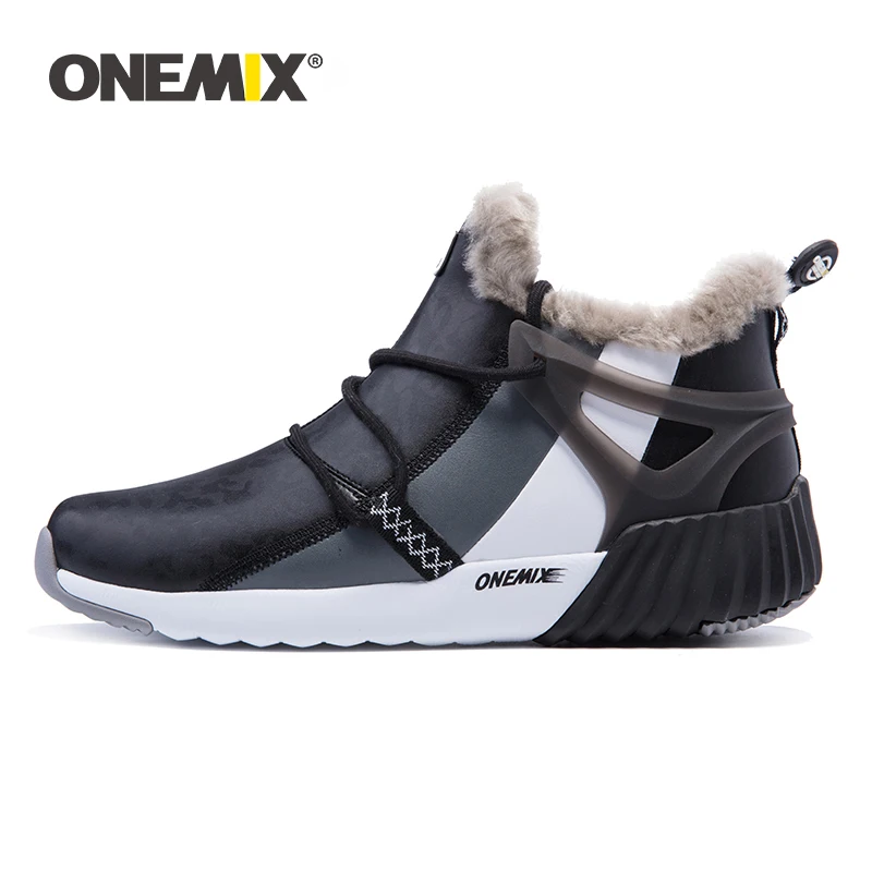 Onemix men's trekking shoes anti slip walking shoes mountain shoes comfortable warm outdoor sneakers for men walking trekking