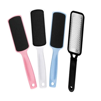 

Double Sided Foot Grinding Tool Multi-purpose Foot File Exfoliator Pedicure Tools (1pcs Black Stainless Steel Foot File, 3pcs Wh