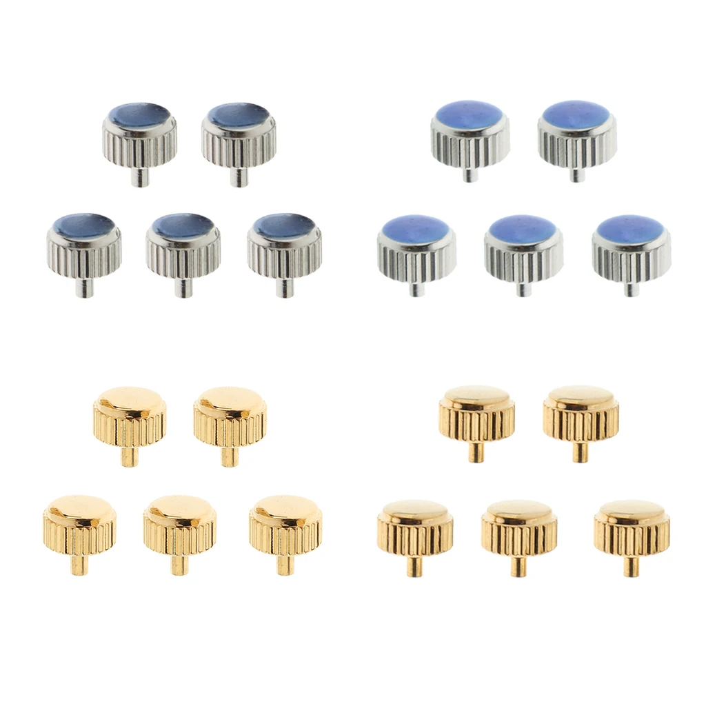 5PCS Watch Crown Parts Set Steel Watch Crown w/Different Size for Watches Be Repaired or Upgraded 5PCS Watch Crown Parts Set Steel Watch Crown w/Different Size for Watches Be Repaired or Upgraded