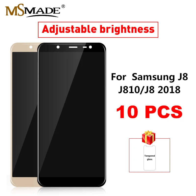 

10 PCS For Samsung Galaxy J8 2018 J810 LCD Display Touch Screen For Samsung SMJ810M J810F J810Y LCD Display Adjust Brightness