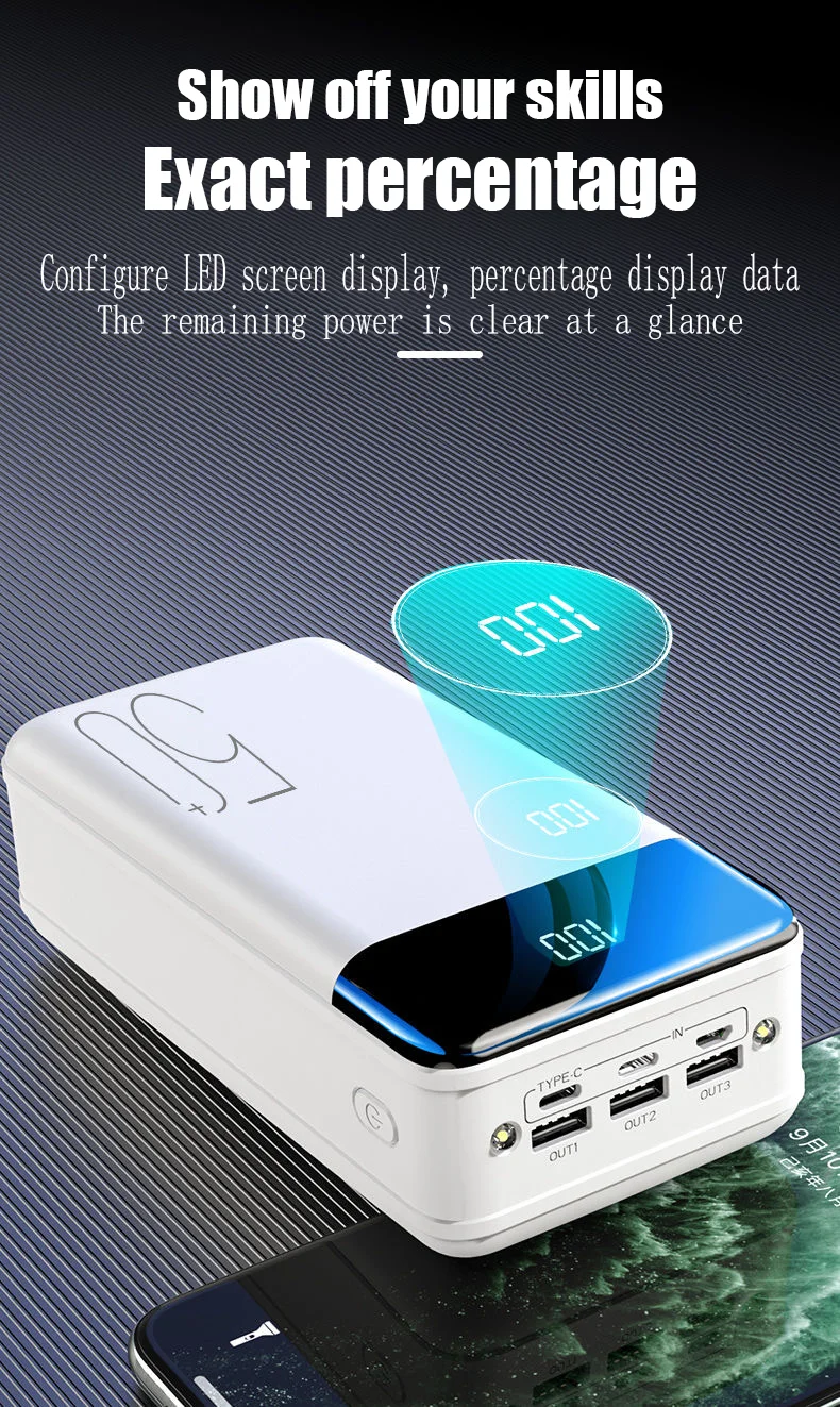 2021 new genuine fast charging 100000mah /98000mah power bank large capacity mobile power universal 5v2.1a fast charging button cell battery