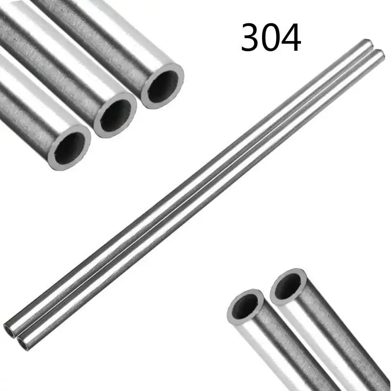 Silver Round 304 Stainless Steel Capillary Tube Pipe OD 3 4 5 6 7 8 10 11 12 13mm Length 250mm Hollow Circular | Обустройство дома