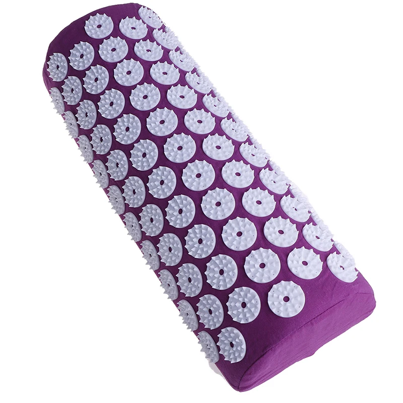 Acupuncture Massage Yoga Mat Cushion Mat Pillow Yoga Mat Body Muscle Tension Spike Pad Massage Cushion with Pillow - Цвет: purple