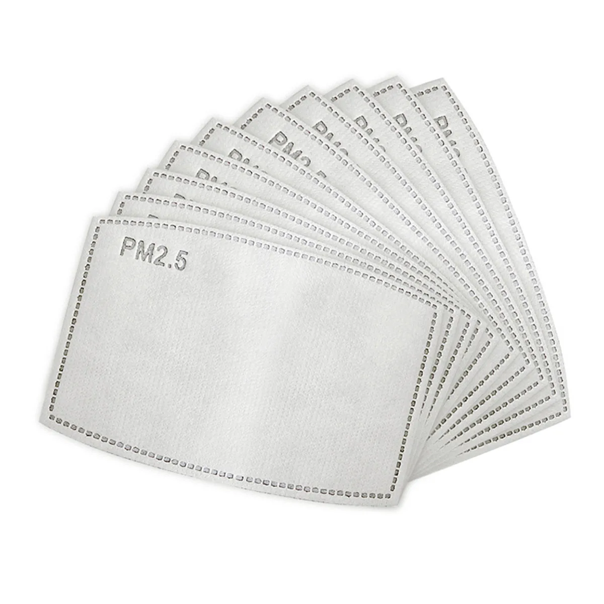 10pcs Anti-dust Face Mask 5 Layer PM2.5 Protection Filter Insert Non-woven Fabric Mouth Mask Filter