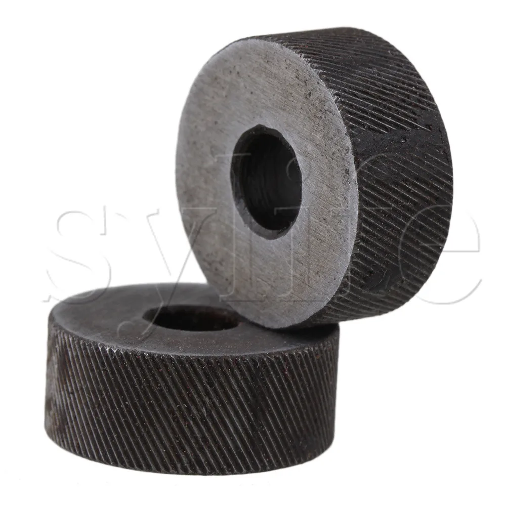 2PCS 0.5mm Pitch Diagonal Coarse 19mm OD Knurling Wheel Roller Tool Steel knurling tool set