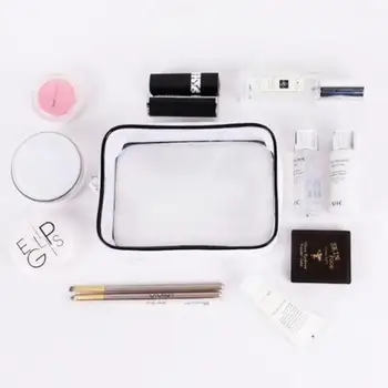 

Transparent Travel Cosmetic Bag Makeup Case Zipper Clear Make Up Bag Functional Organizer Storage Pouch Toiletry Wash